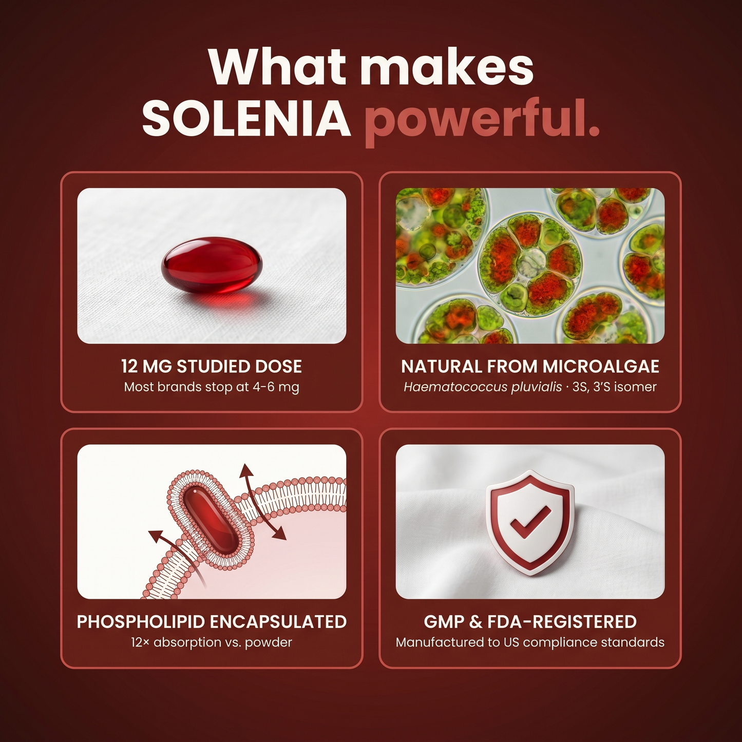 SOLENIA Astaxanthin 12mg Softgels